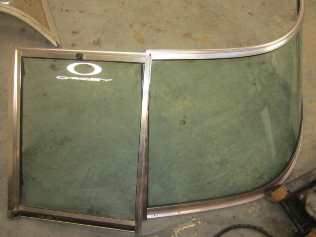 Boat Port Left Side Curved Glass Walk Through Windshield & Center Door