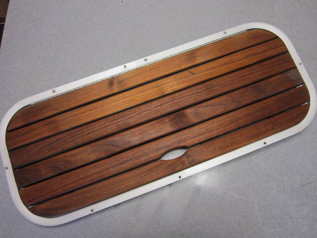 Boat Teak Aluminum Floor Deck Ski Hatch Cover Hinged