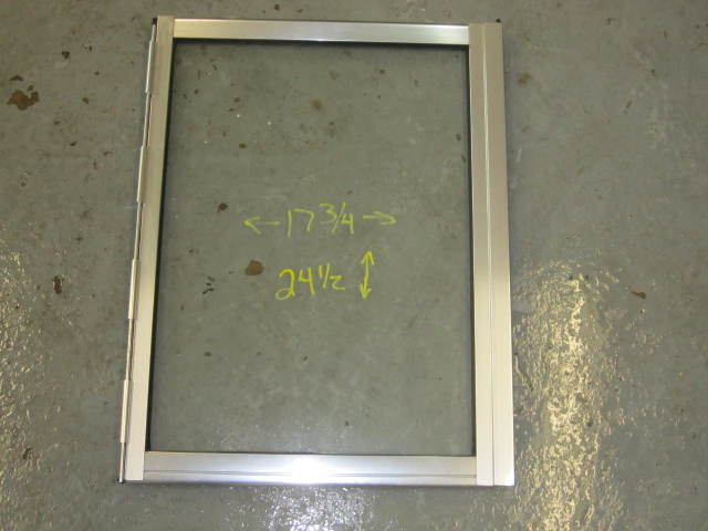 Boat Walk Through Windshield Center Window Door Aluminum 17 3/4" x 24.5"