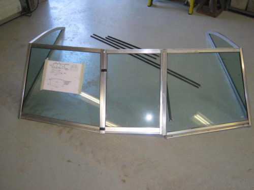 Boat Windshield 67 x 52 x 16 Tall Walk Through Door Mach I