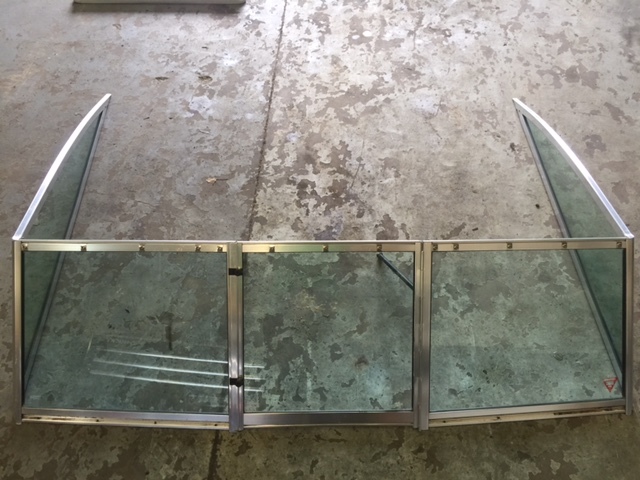 1987 Rinker V170 Boat Windshield 69 Wide 54 1/2 Long Walk Through
