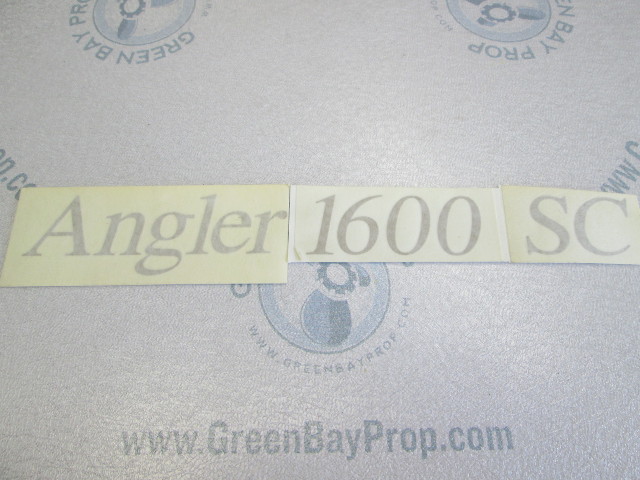 Crestliner Angler 1600 SC Boat Gold Decal Letters Logo