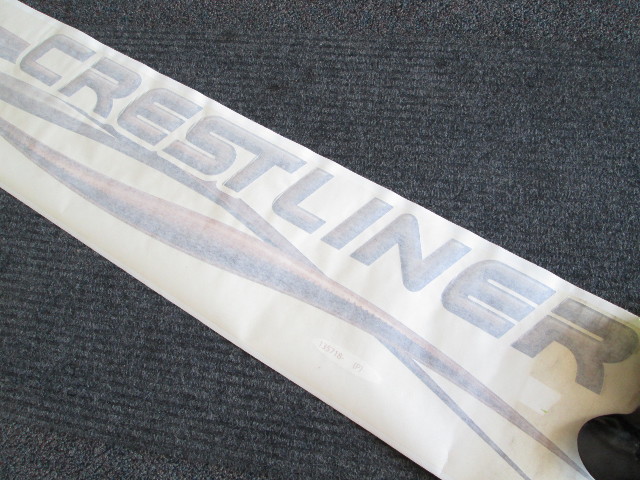 Crestliner Boat Name Logo Vinyl Decal & Pinstriping Black Gold