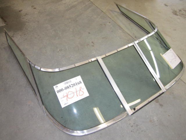 Curved Glass Boat Windshield 83" wide 21" Walk Through Door