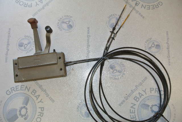 Dual Lever Side Mount Remote Control Evinrude Johnson Simplex 12 ft Cables
