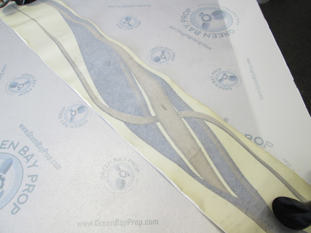 Lund Boat Hull Port Vinyl Graphic Decal Blue & Gold