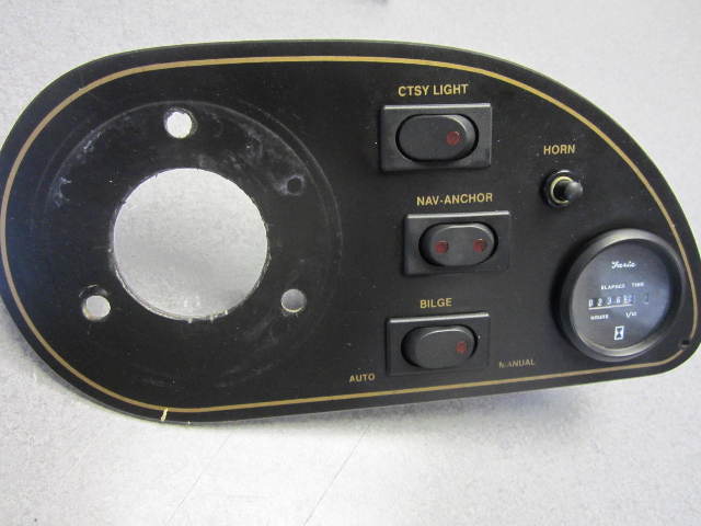Marine Boat Switch Panel & Hour Gauge Horn Lights Bilge