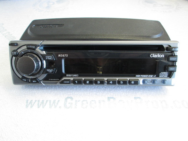 Marine Radio Clarion M5675 Faceplate AM/FM CD Player & Case