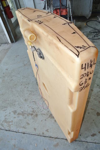 Plastic Boat Gas Tank 25 Gallon 41.25 X 27.25 X 6.5 Inches
