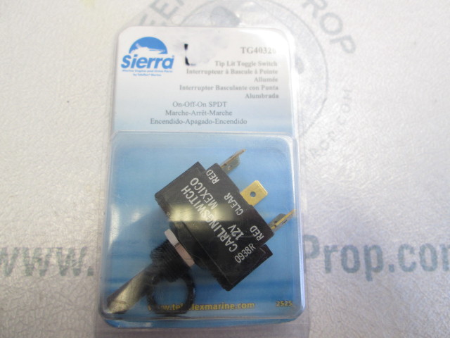 Sierra Switch TG40320 Tip Lit Toggle Switch On-OFF-On SPDT