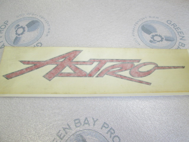 Tracker Astro Boat Vinyl Decal Name Logo Red & Black 11 1/4 in