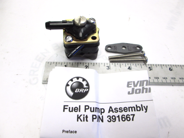 0391667 OMC New Fuel Pump for Evinrude Johnson 9.9-15 Hp Outboard