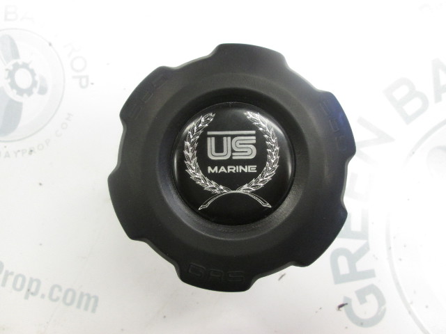 US Marine Bayliner 1980s and 1990s Fuel Gas Cap with Logo Black Plastic OEM