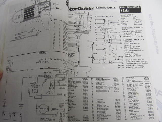 1997-1999 MotorGuide Outboard Trolling Motor Repair Parts Catalog | eBay