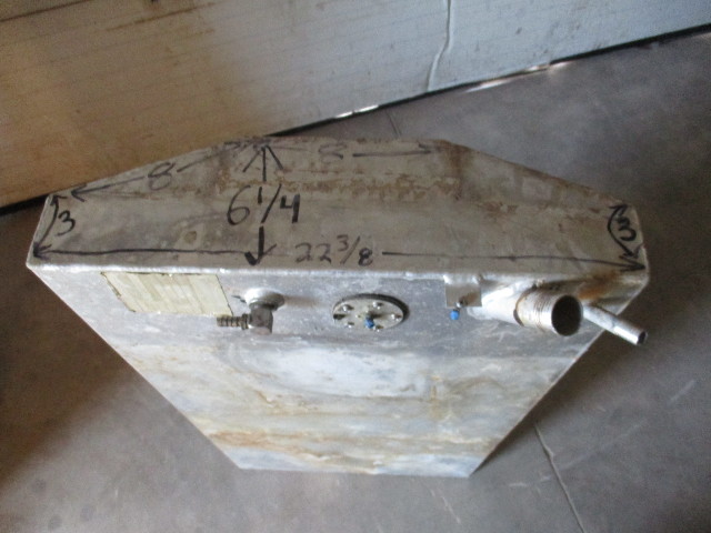 Aluminum Boat Gas Tank 21 Gallon 42 x 22 3/8 x 6 1/4