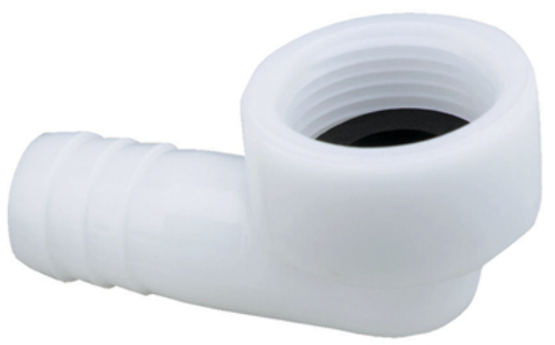 Attwood 90 DEGREE HOSE TO BARB CONNECTOR-3/4" I.D.White
