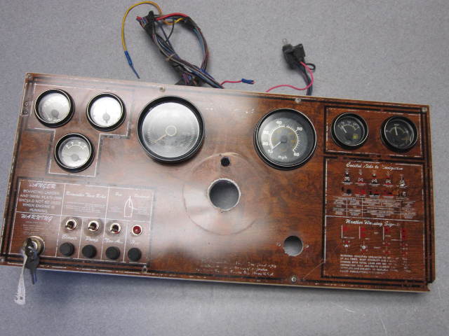 1983 Continental Vintage Boat Dash Panel Gauges Switches
