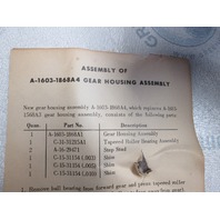 1603-1868A4 Mercury Mark 55A 58E Outboard Lower Gear Housing Kit