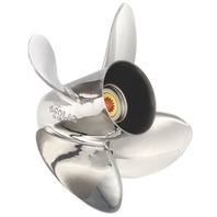 14 x 23 Pitch Stainless 4-Blade Prop for Mercury Mariner 135-300 HP V6 Outboard