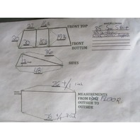1985 Sea Sprite Continental Boat Walk Through Windshield 76" Wide