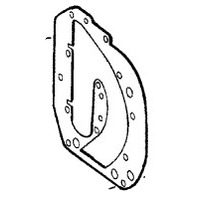 27-F715154 Exhaust Port Cover Gasket Mercury Force/Sears 9.9-15HP