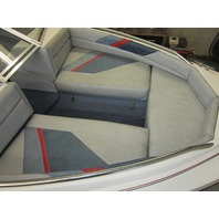 1986 Bayliner Capri 1600 Front Bow Pad Cushions Grey Vinyl
