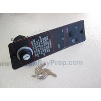 1987 88 Bayliner Capri Boat Dash Board Key Switch Panel & 2 Keys