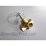 33312-10 Moeller Brass 3 Way Valve FNPT 3/8 inch