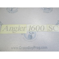 Crestliner Angler 1600 SC Boat Gold Decal Letters Logo