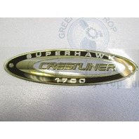 Crestliner Superhawk 1700 Boat Raised Decal Logo Emblem 8 inch