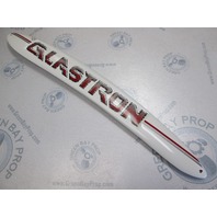 Glastron Boat Starboard Right Rear White Name Decal Plate