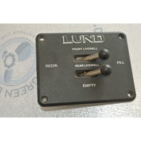 LUND Boat Live well Control Panell Front Rear Fill Recirculate