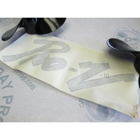 Lund Boat Pro V Vinyl Decal Logo Silver & Dark Grey