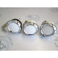 MasterCraft Boat Dash Panel Chrome Bezel Blank White Plug Gauges