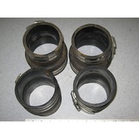OMC V8 Stern Drive Exhaust Hoses & Clamps Lot of 4 1989