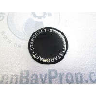 Starcraft Boat Logo Round Black Emblem White Text 1 3/4 in