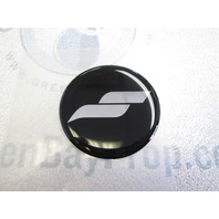 Starcraft Boat S Logo Round Black Emblem White Type 1 3/4 in