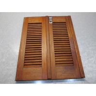 Teak Cuddy Cabin Window Bi-Fold Door 24 1/8 in 1984 Celebrity 21' Boat