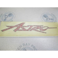 Tracker Astro Boat Vinyl Decal Name Logo Red & Black 11 1/4 in