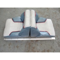1988 Bayliner Capri Blue Grey White Red Back to Back Boat Seat