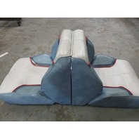 1988 Bayliner Capri Blue Grey White Red Back to Back Boat Seat