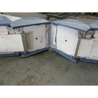 1988 Bayliner Capri Blue Grey White Red Back to Back Boat Seat