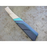 Set of TWO 1986 Bayliner Capri 18ft Interior Front Bow Wall Cushion Panels Off-White Blue