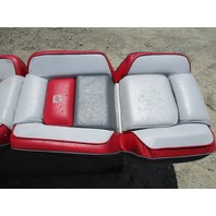 1989 Four Winns Sun Downer Boat Back to Back Seat w/ Base Stand Red White Gray