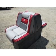 1989 Four Winns Sun Downer Boat Back to Back Seat w/ Base Stand Red White Gray