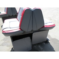 1989 Four Winns Sun Downer Boat Back to Back Seat & Base Stand Red White Gray