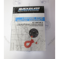 87-19674Q2 Flush Mount Lanyard Stop Switch Kit fits Mercury Mariner