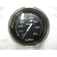 SE9509B Faria Marine Boat Dash Speedo Speedometer 60 MPH Black/Silver