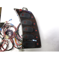 Marine Boat Dash Switch Panel and Fuse Block Wood Grain Finish