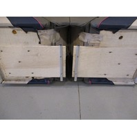 1989 Bayliner Capri Back to Back Boat Seats Light Grey Blue Fuschia Navy